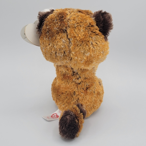 6" 2018 Ty Beanie Boos Rusty the Red/Orange Raccoon - Picture 2 of 3